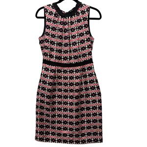 Milly of New York Silk‎ Geometric Sheath Dress Vintage Size 4